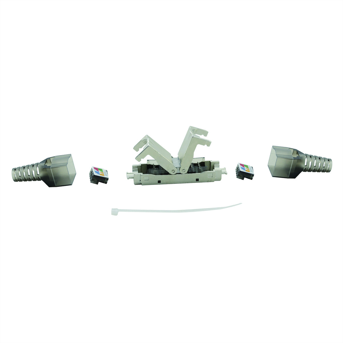 VALUE 26.99.0380 RJ-45-Kupplung – Cat6a, S/UTP (STP), AWG 22, Silber