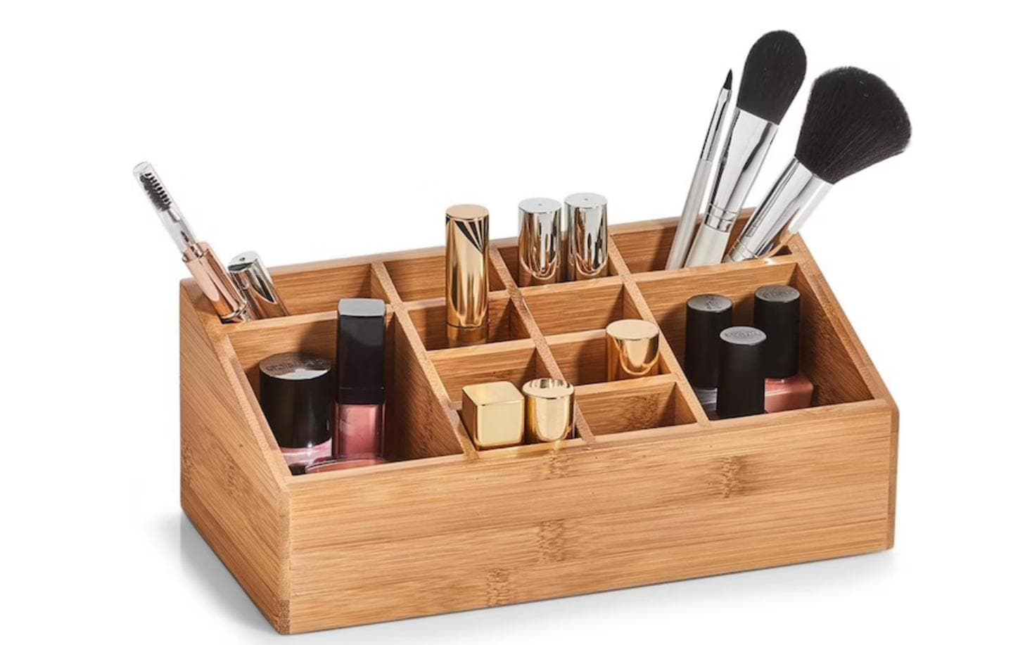 Zeller Present Aufbewahrungsbox – Bambus, 25,4×12×10 cm, Braun