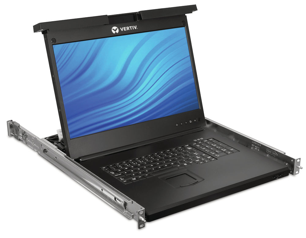 Vertiv Avocent LRA185KMM8D-001 – 19" Rack-LCD-Konsole – 1366 × 768, 8-Port VGA KVM, USB 2.0, 1U