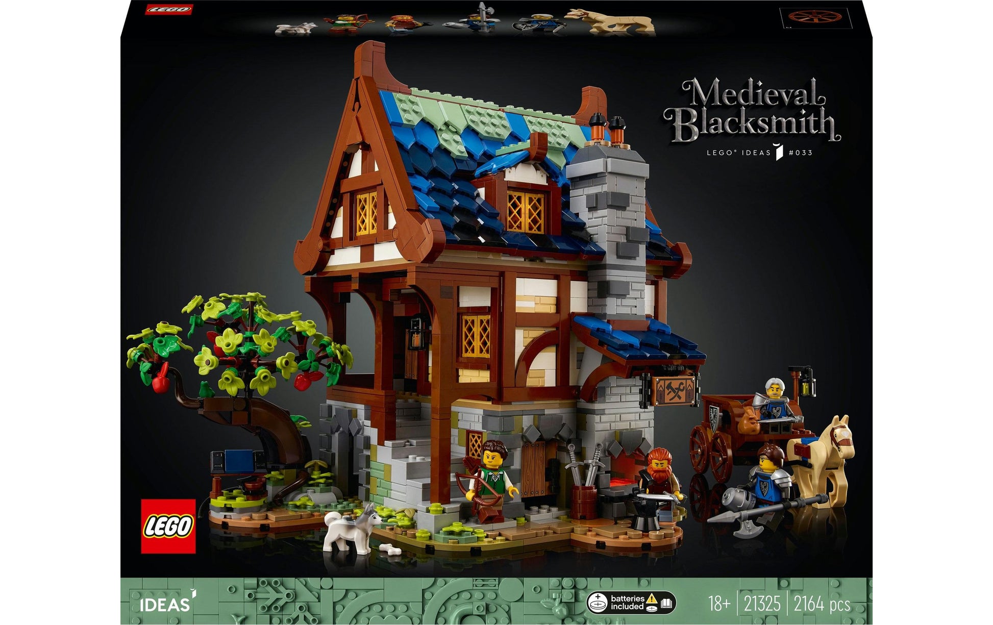 LEGO Ideas Mittelalterliche Schmiede 3D-Puzzle – 2164 Teile – ab 18 Jahren