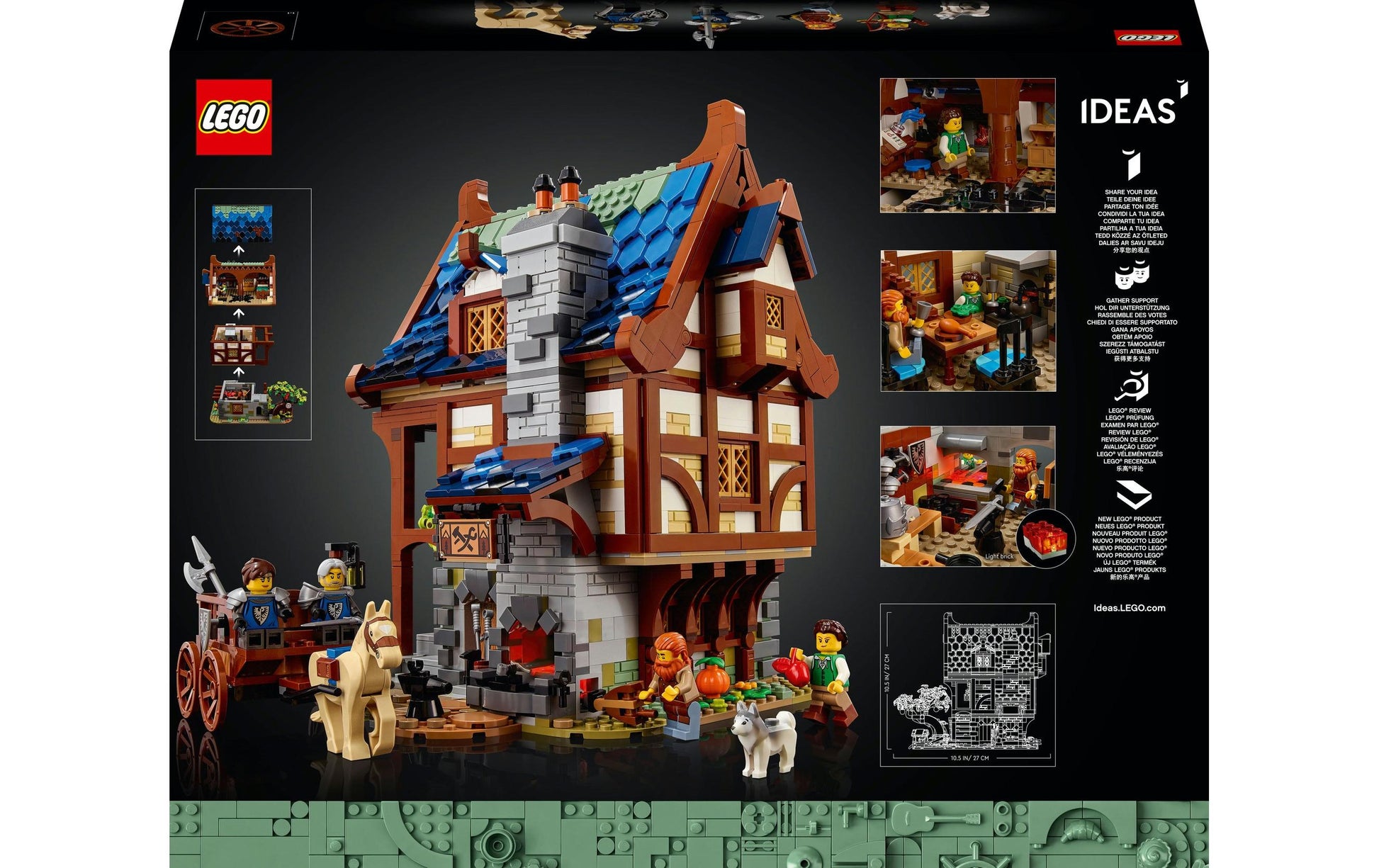LEGO Ideas Mittelalterliche Schmiede 3D-Puzzle – 2164 Teile – ab 18 Jahren