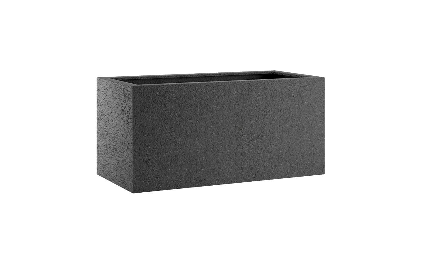 Esteras Pflanzgefäss – 200 l – 47 × 97 × 47 cm – Fiberglas, schwarz