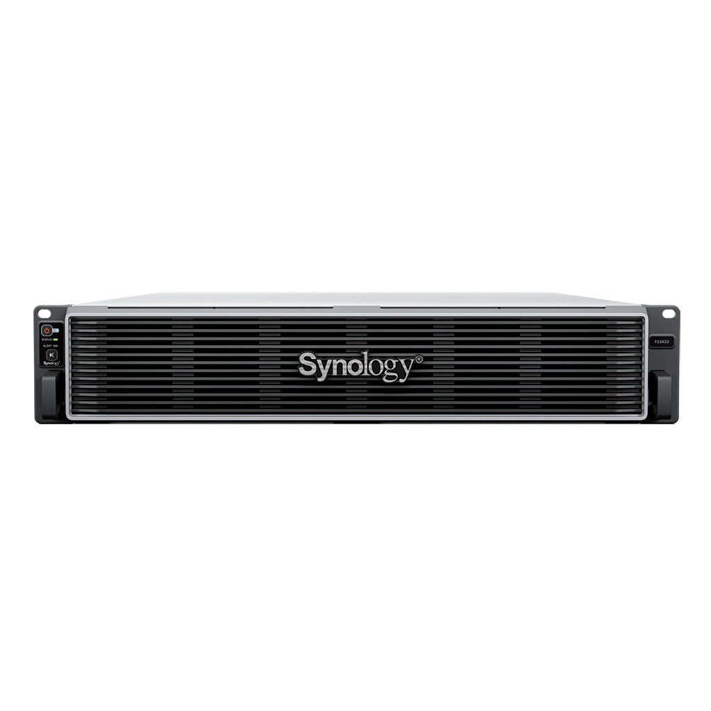 Synology FS3420 – 24-Bay Rack 2U NAS – Intel Xeon D-1739, 32 GB RAM, 10GbE, DSM, redundantes Netzteil