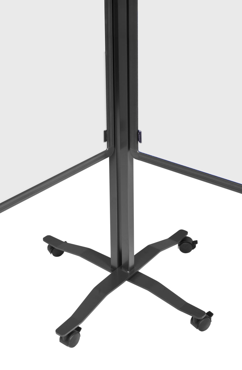 Legamaster Stellwand – 1'200 × 1'500 mm, Whiteboard-Oberfläche, Weiss, mit Rollen, doppelseitig