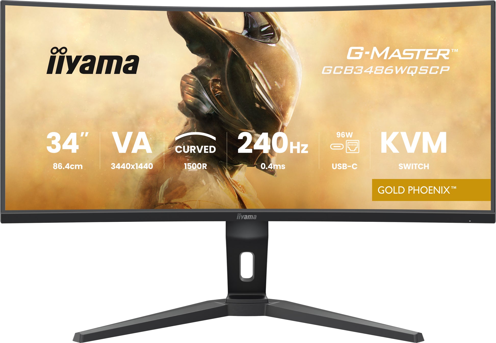 iiyama GCB3486WQSCP-B1 – Monitor, 34" 3440 × 1440, 240 Hz, 500 cd/m², Gebogen