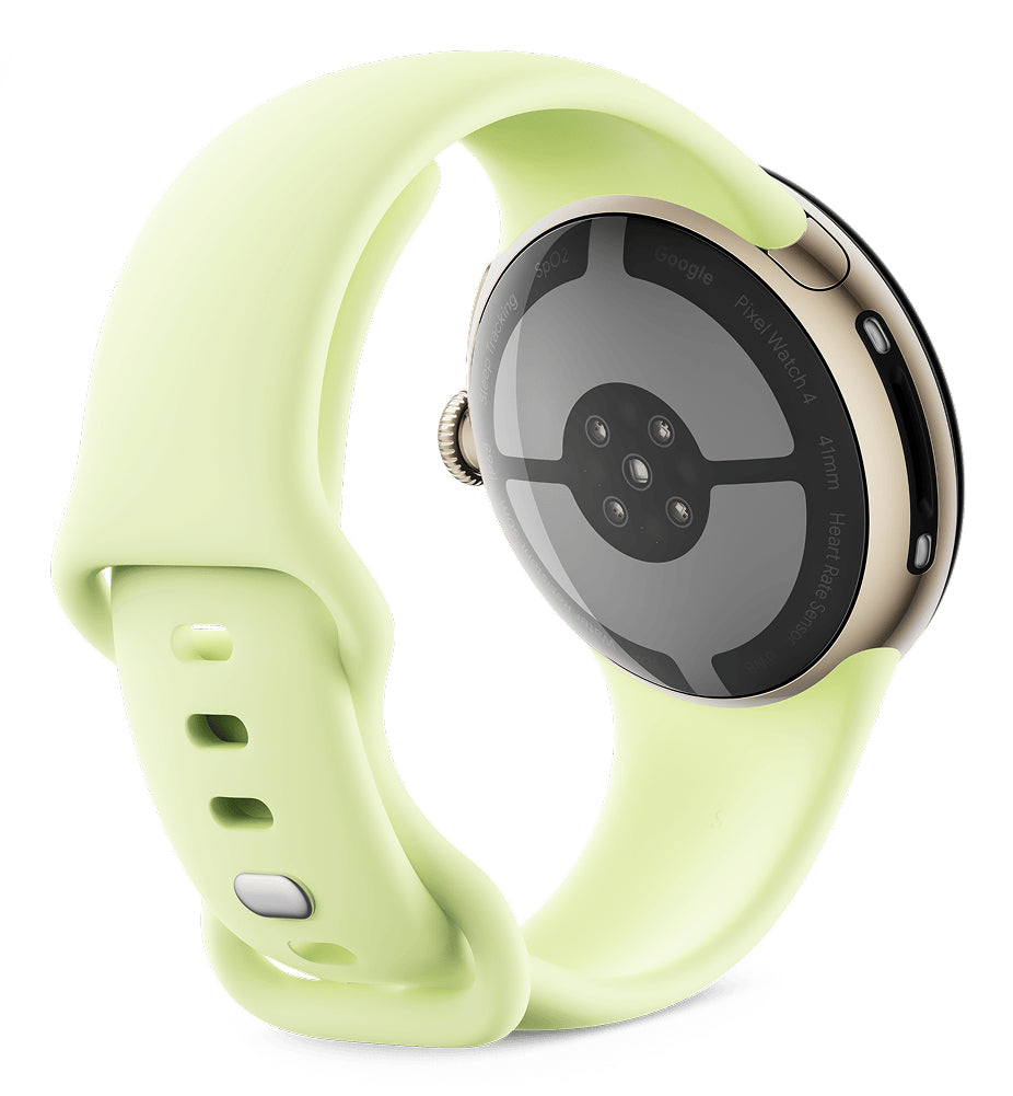 Google Pixel Watch 4 41 mm GPS + Cellular – Aluminium Gold, Sportarmband, Grün, S/L, 50 m, für Android