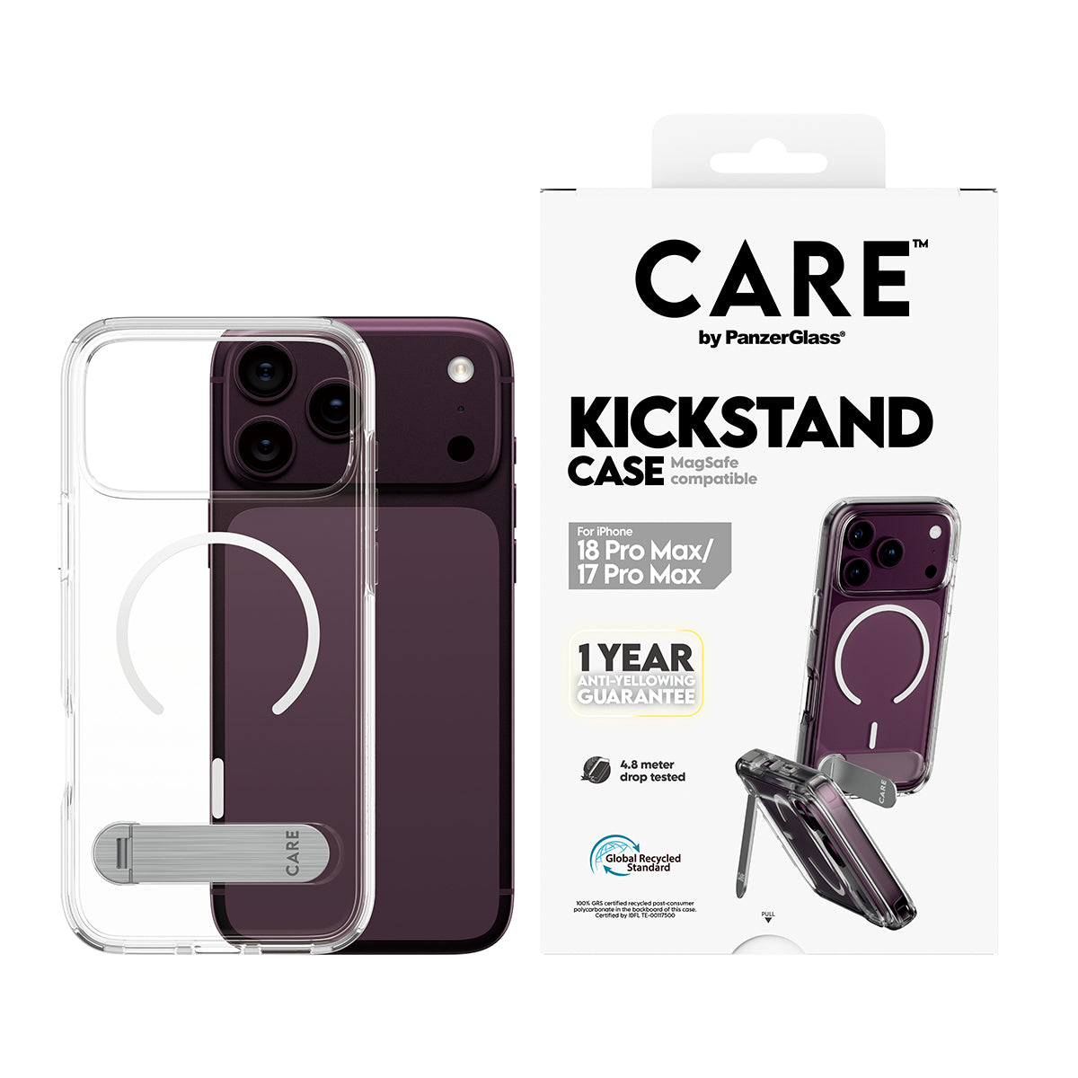 PanzerGlass CARE Backcover – für Apple iPhone 18 Pro Max und iPhone 17 Pro Max – bis 4,8 m sturzsicher