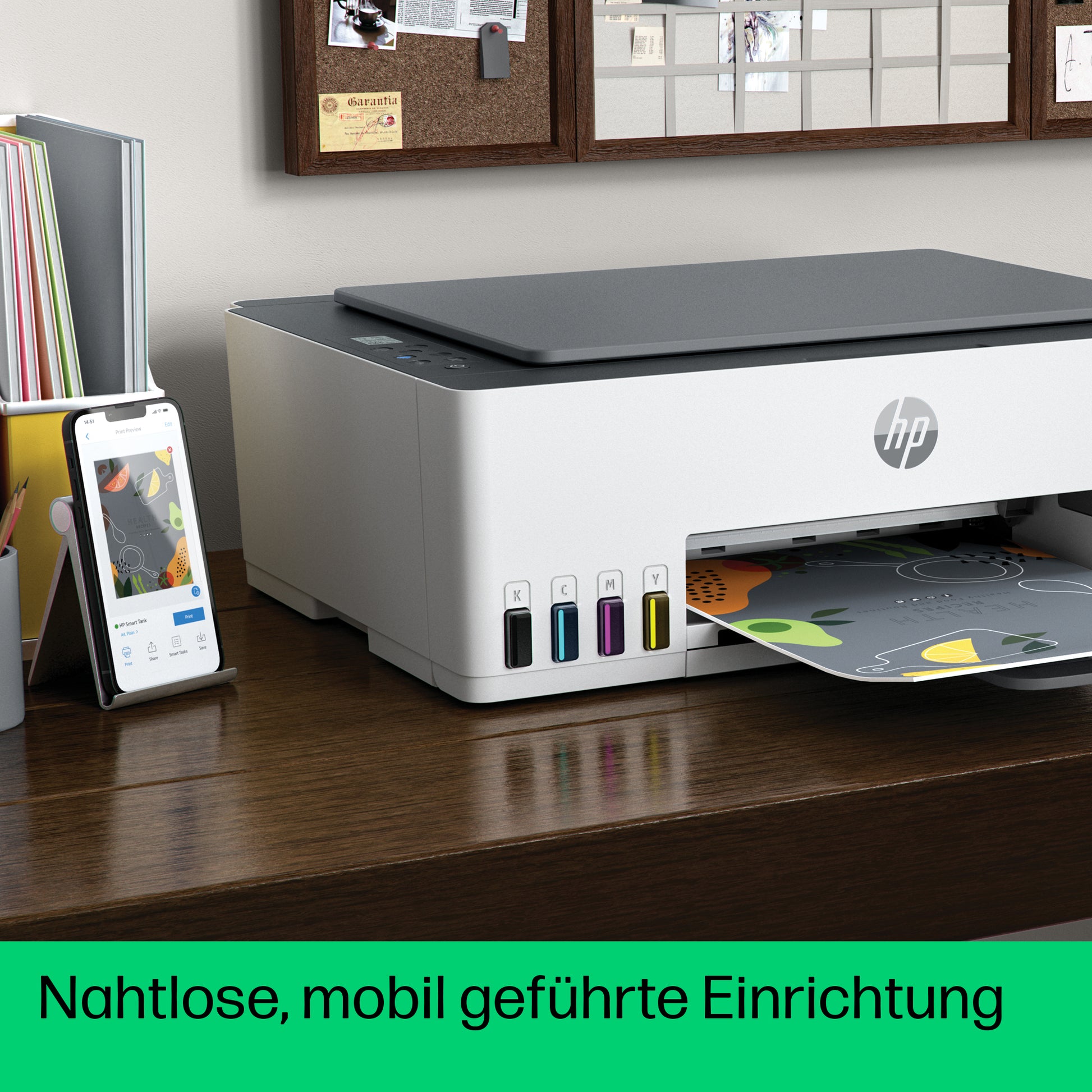 HP Smart Tank 5105 – Farbtintenstrahl-Multifunktionsdrucker, A4, 3-in-1, Duplex, WLAN, AirPrint, Mopria