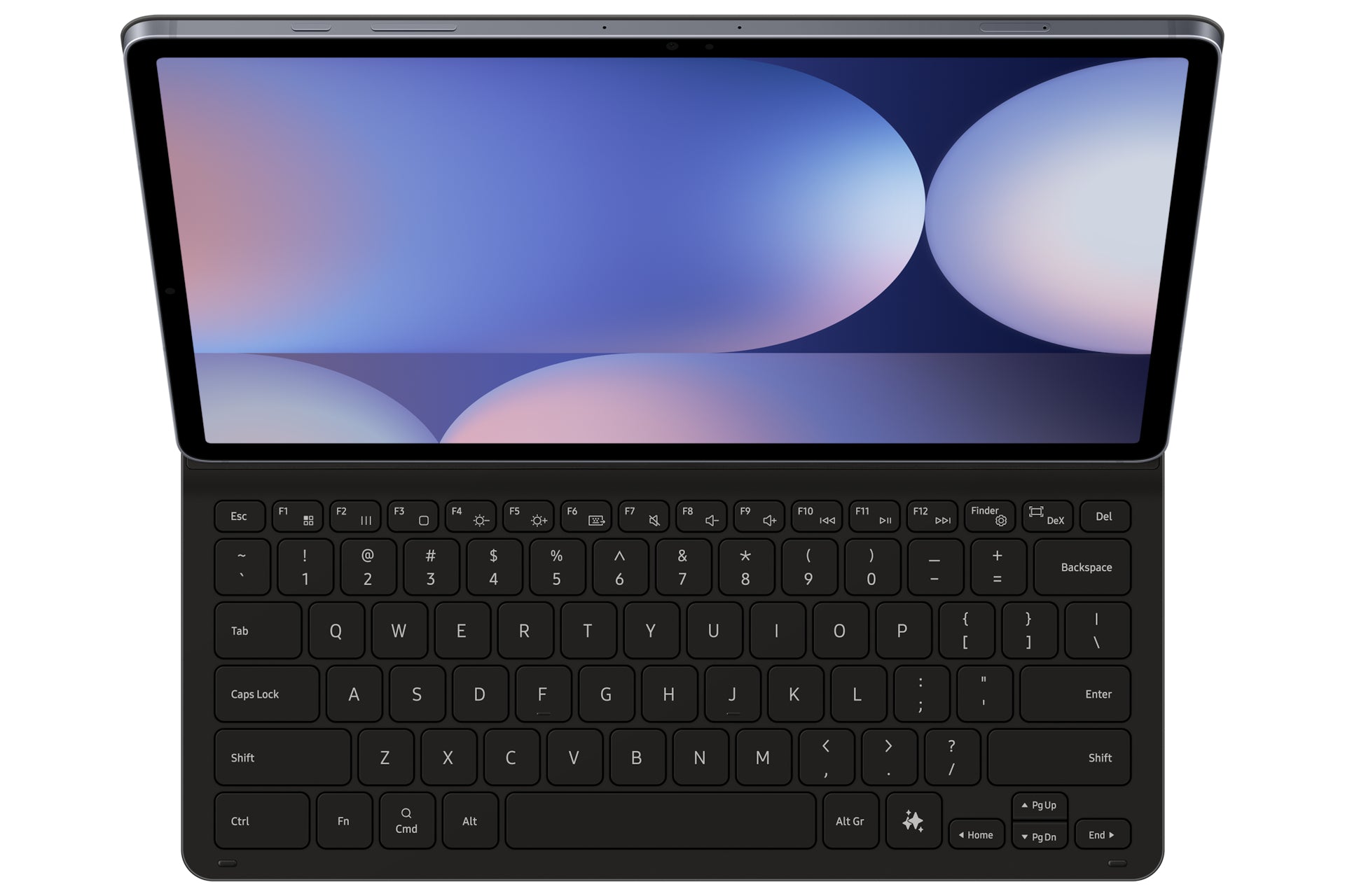 Samsung Book Cover Keyboard Slim EF-DX820 – Galaxy Tab S10+, S9+, S9 FE+, QWERTZ, Touchpad, Schwarz