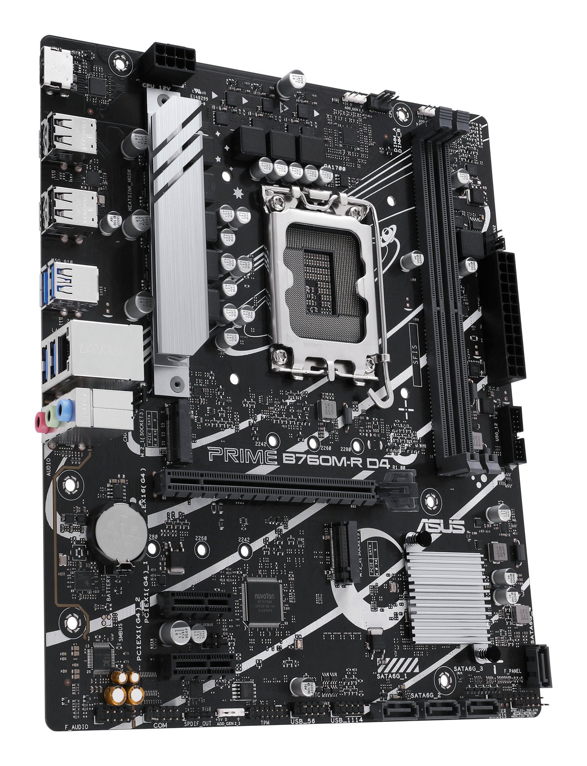 ASUS B760M-R D4 – Mainboard – LGA 1700, Intel B760, mATX, DDR4