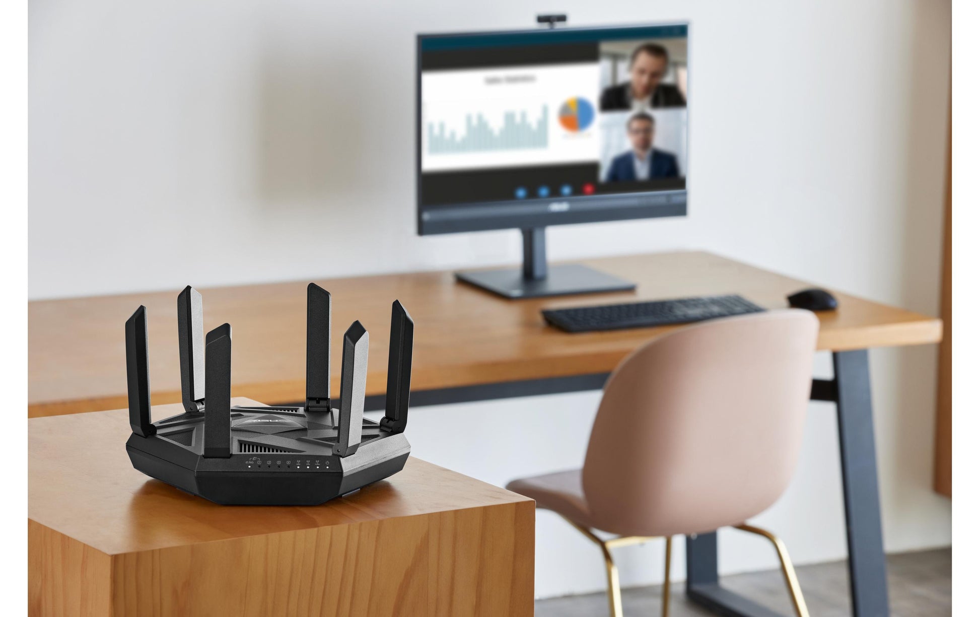 ASUS RT-AXE7800 Tischrouter – Wi-Fi 6E, Ethernet – Netzstrom 110–240 V
