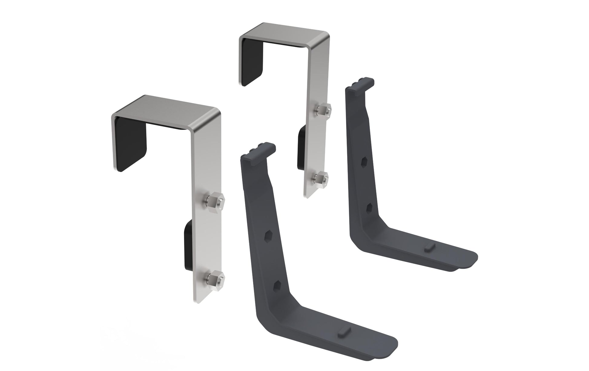 Gusta Garden Pflanzenkastenhalter 30B004 Ø 40 mm – Schwarz, Polypropylen/Stahl, für Innen- und Aussenbereich
