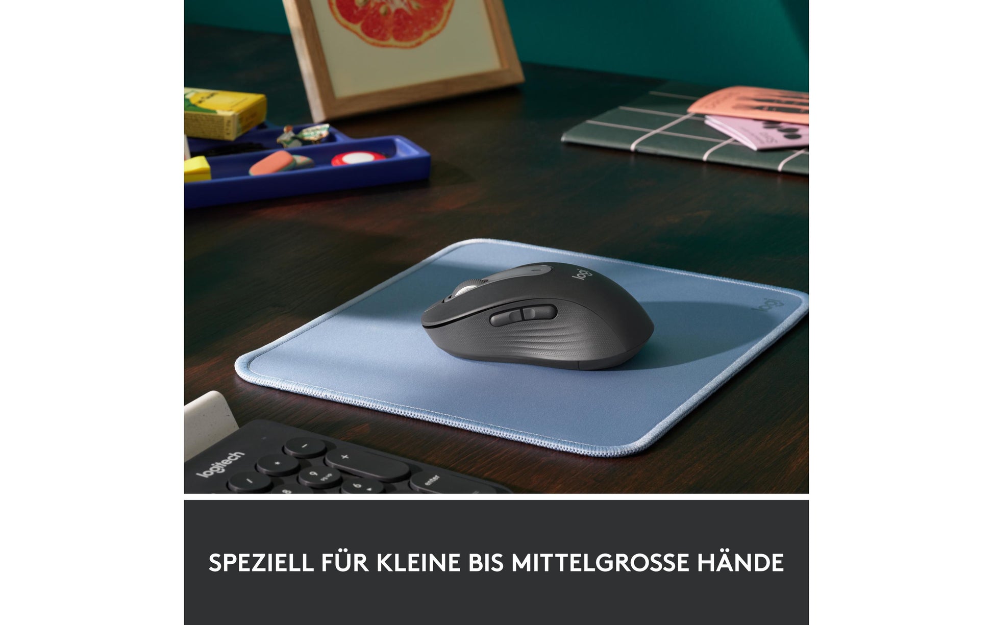 Logitech Signature M650 für Business – Maus – Kabellos (Bluetooth/2,4 GHz), Logi Bolt, rechts