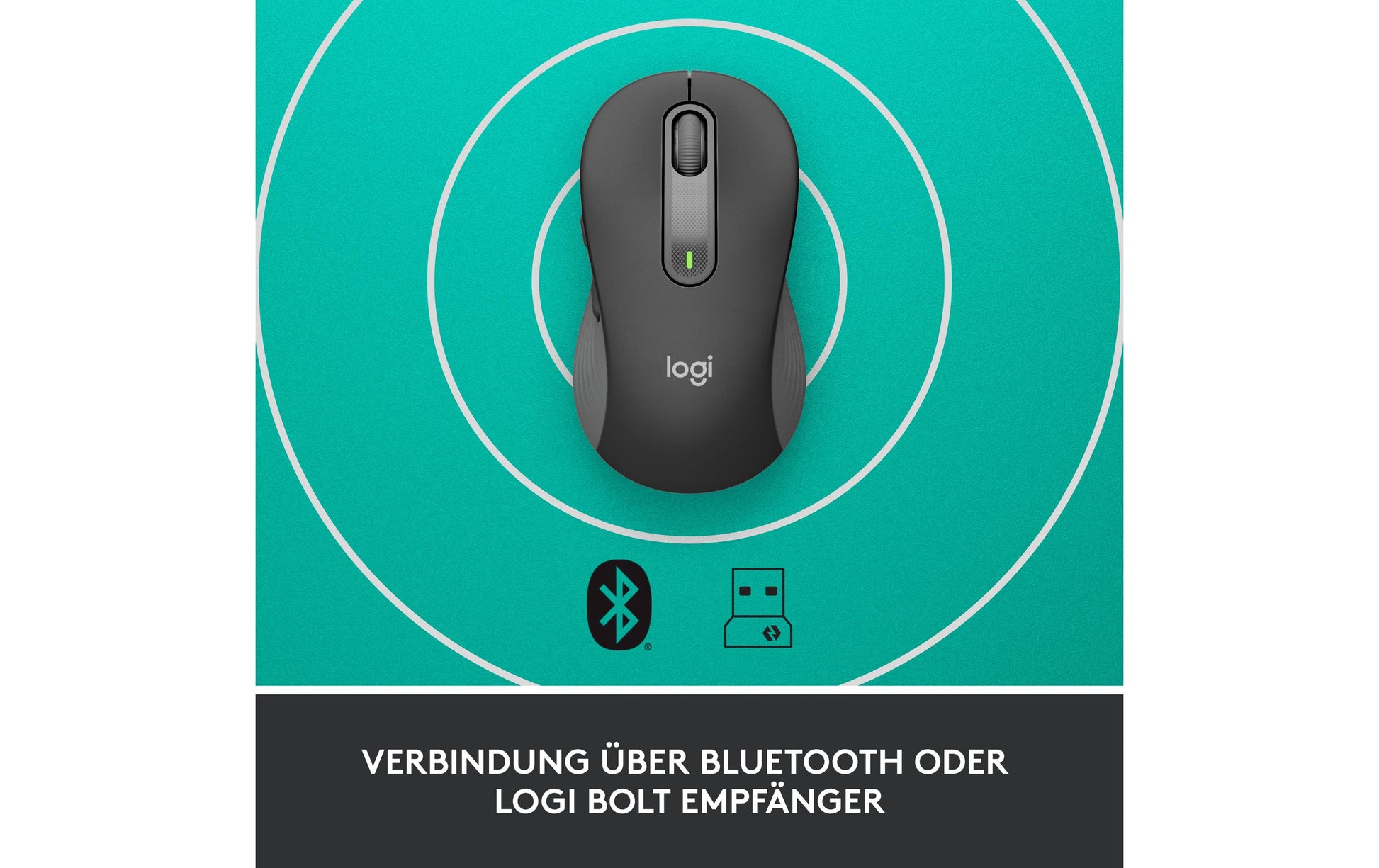 Logitech Signature M650 für Business – Maus – Kabellos (Bluetooth/2,4 GHz), Logi Bolt, rechts