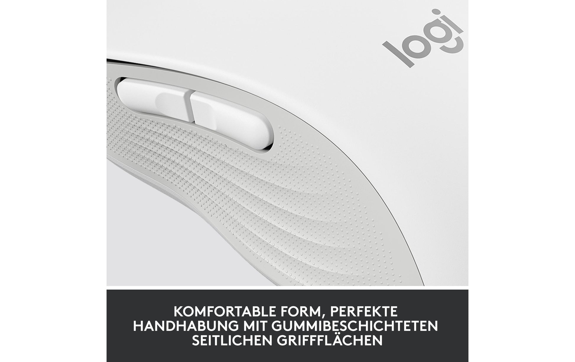 Logitech Signature M650 L Maus – kabellos, für Rechtshänder, Off-White