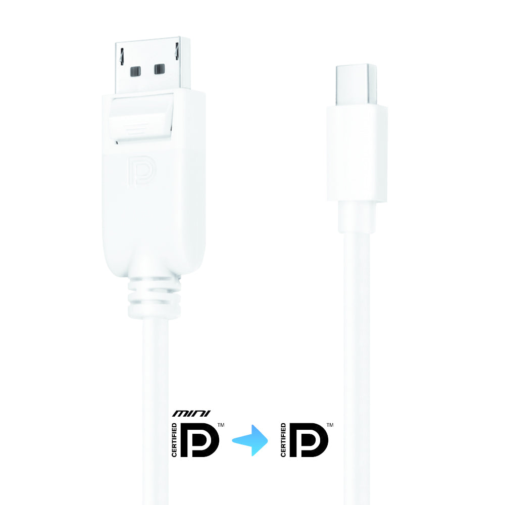 PureLink Mini-DisplayPort auf DisplayPort Kabel DP 1.3 4K 60 Hz – 1,5 m – Weiss