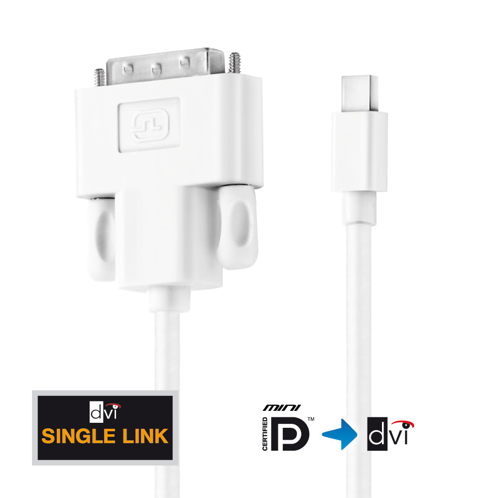 PureLink Mini-DisplayPort auf DVI Kabel DP 1.3 – 1,5 m – Weiss