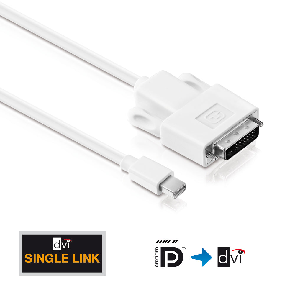 PureLink Mini-DisplayPort auf DVI Kabel DP 1.3 – 1,5 m – Weiss