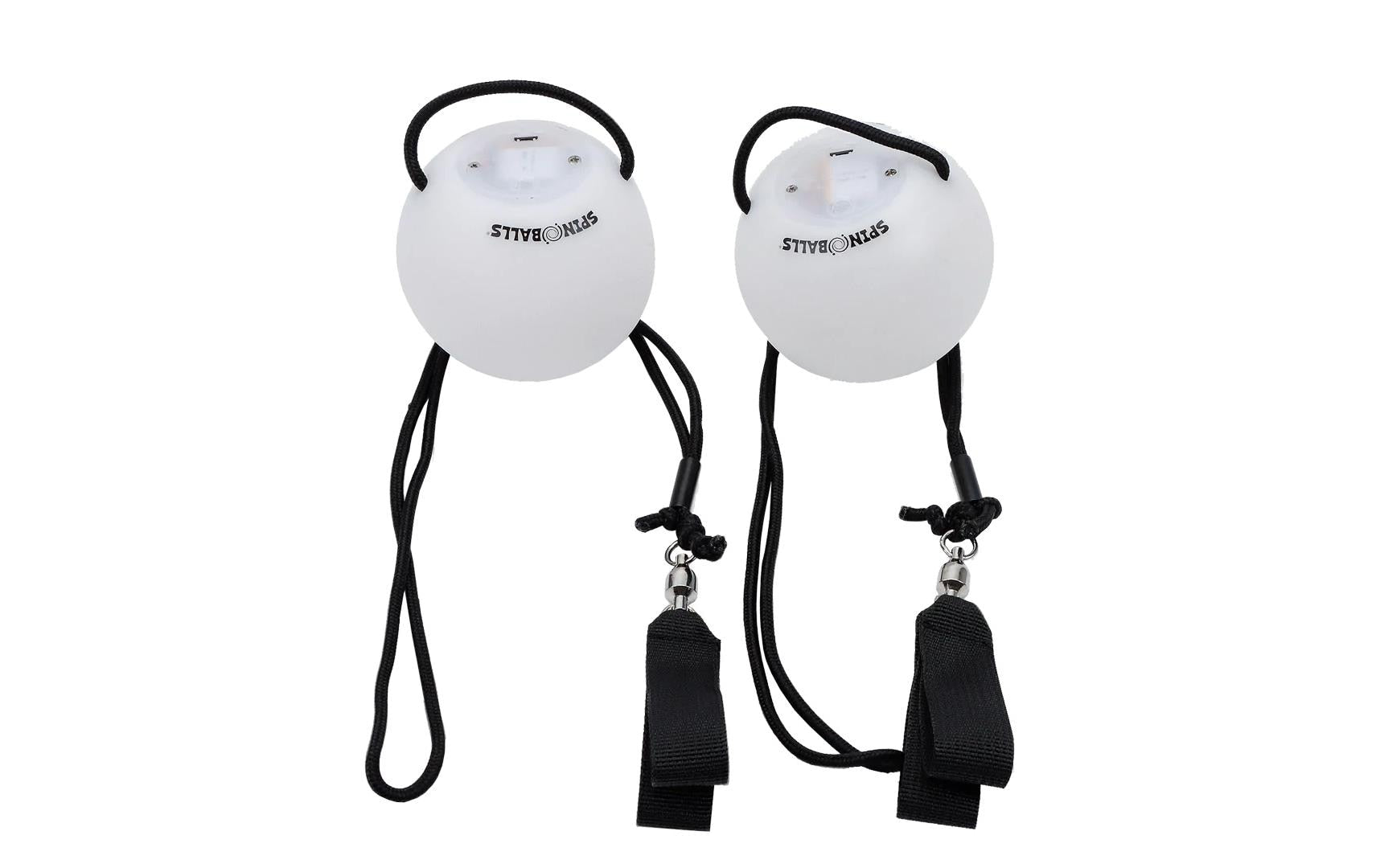 Spinballs Glow.0 LED-Poi-Bälle – ab 6 Jahren – schwarz, weiss