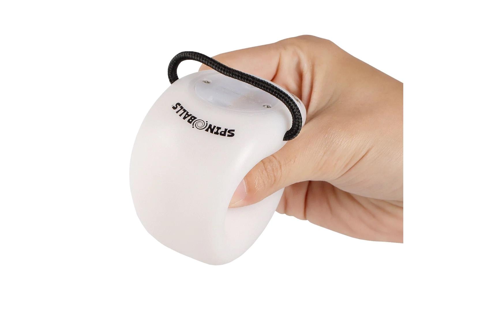 Spinballs Glow.0 LED-Poi-Bälle – ab 6 Jahren – schwarz, weiss