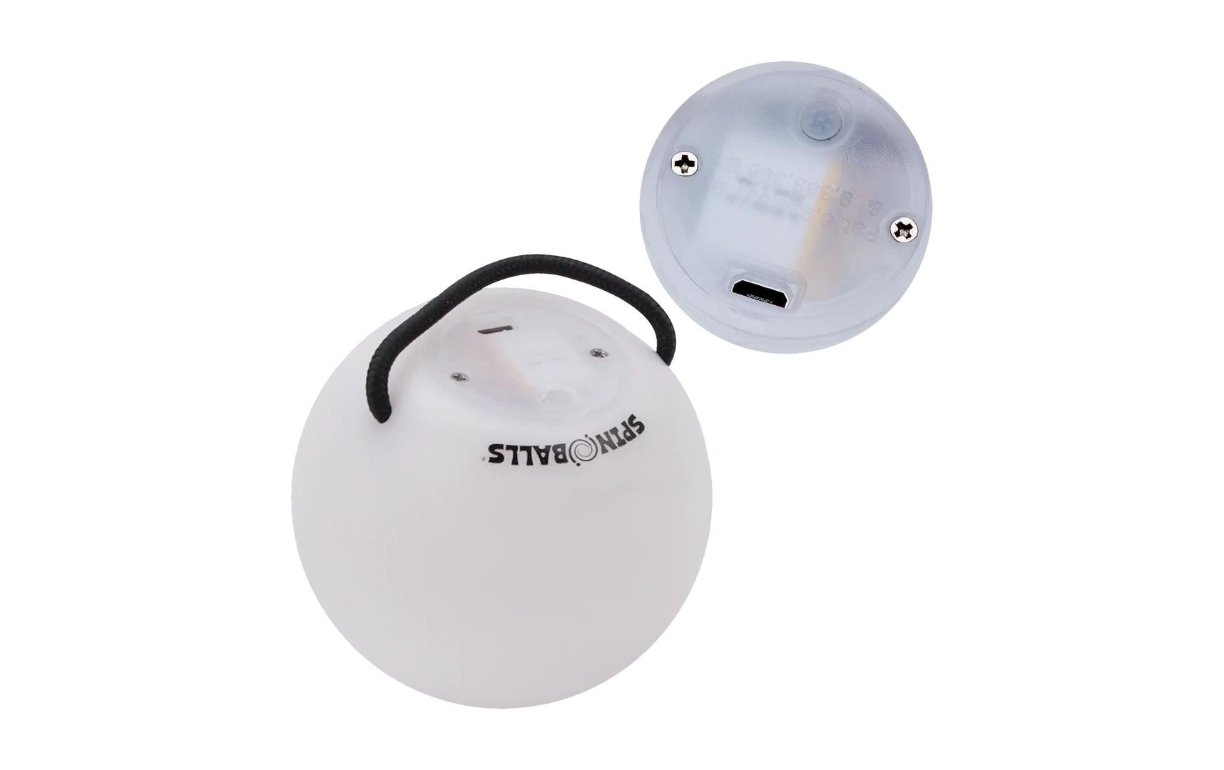 Spinballs Glow.0 LED-Poi-Bälle – ab 6 Jahren – schwarz, weiss