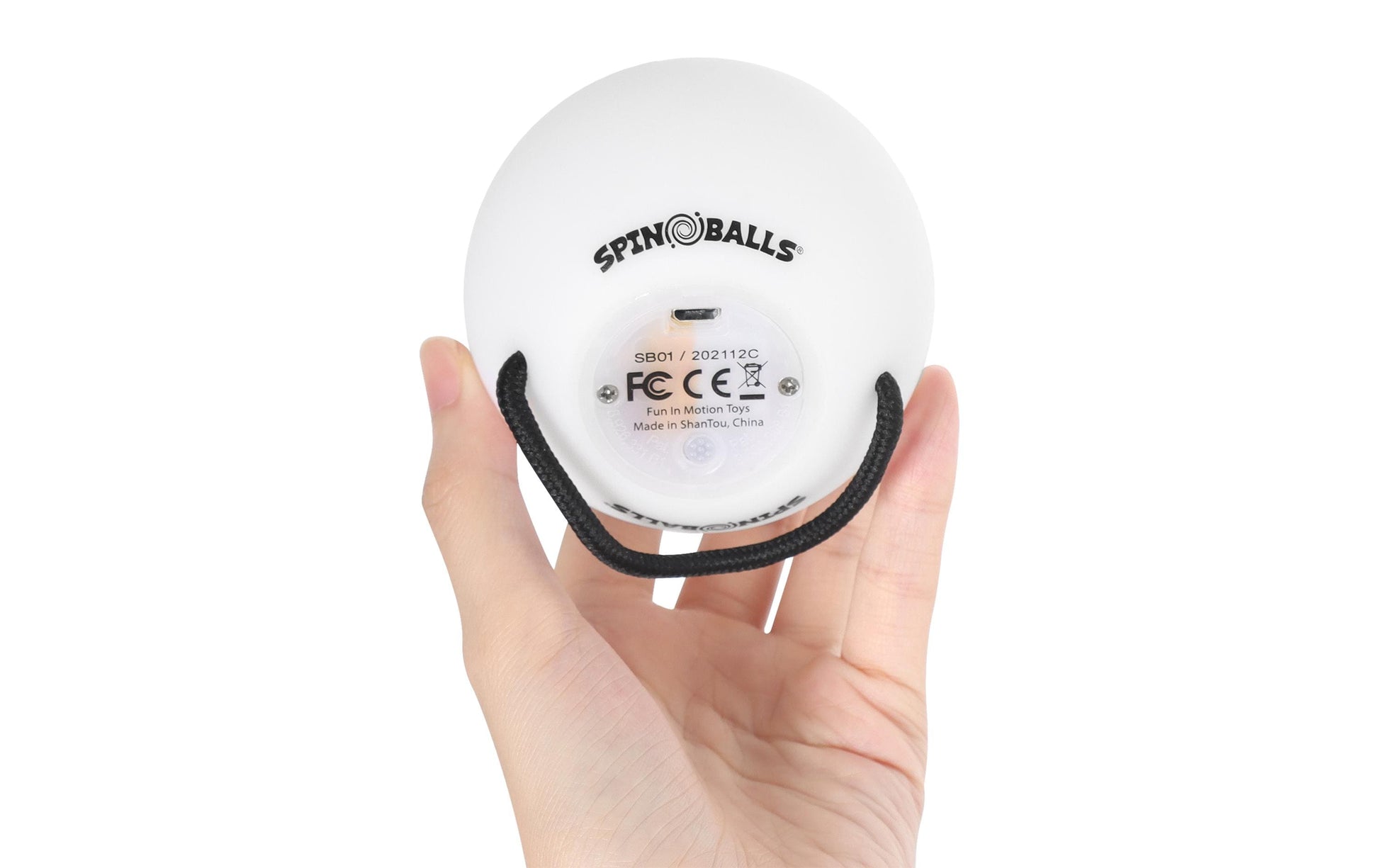 Spinballs Glow.0 LED-Poi-Bälle – ab 6 Jahren – schwarz, weiss