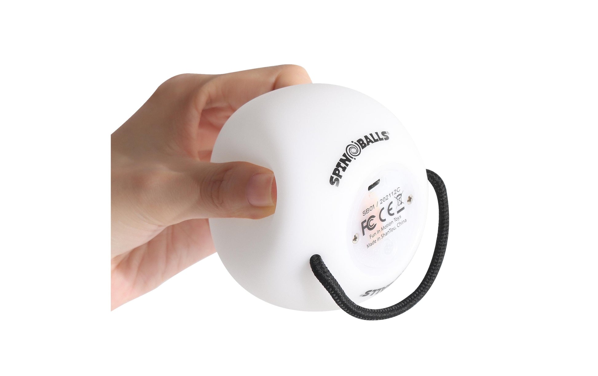 Spinballs Glow.0 LED-Poi-Bälle – ab 6 Jahren – schwarz, weiss