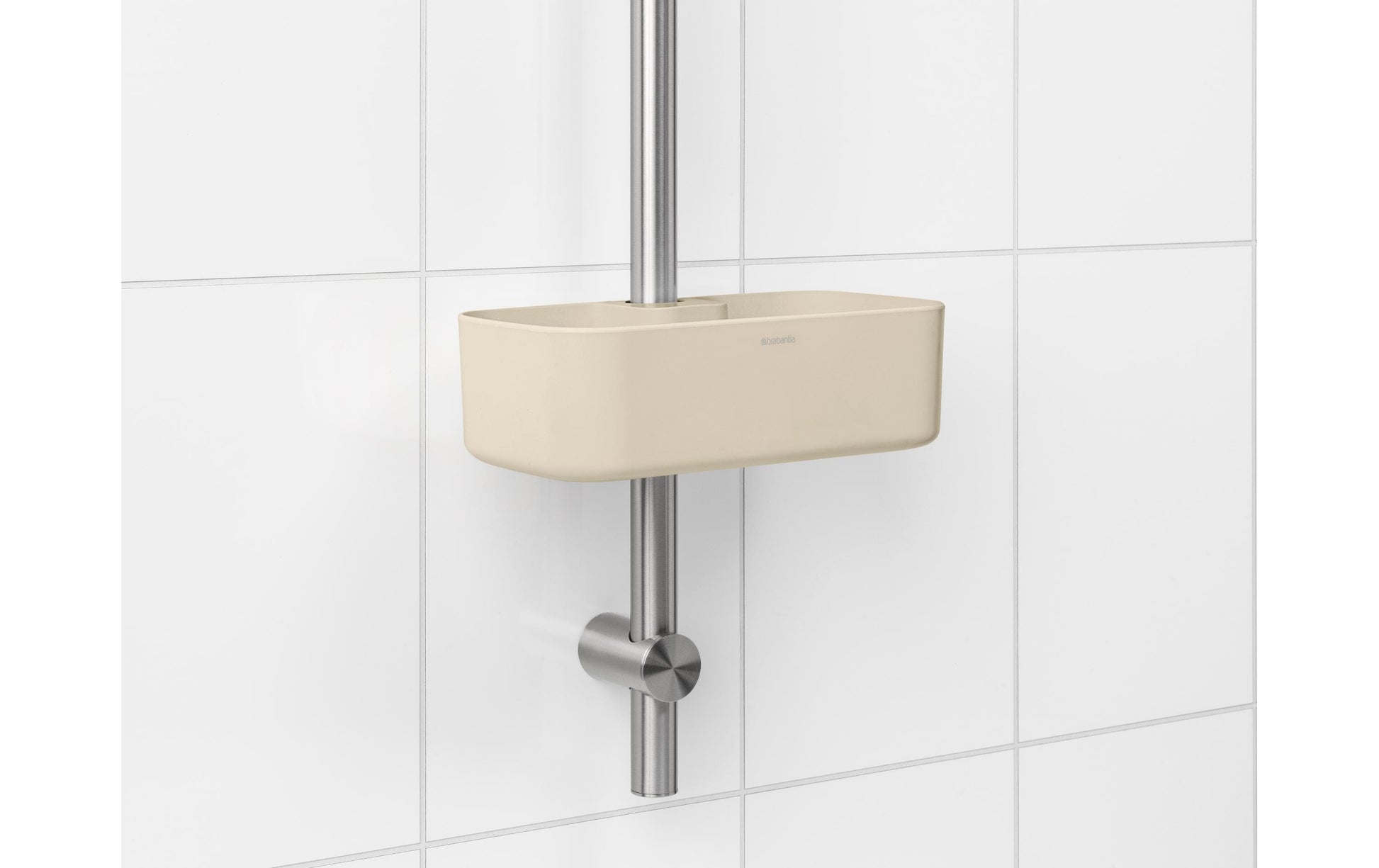 Brabantia Seifenhalter (Wand) – Kunststoff, 2 kg Tragkraft, Befestigung: Diverse, 13,3×24,4×7,5 cm, Beige