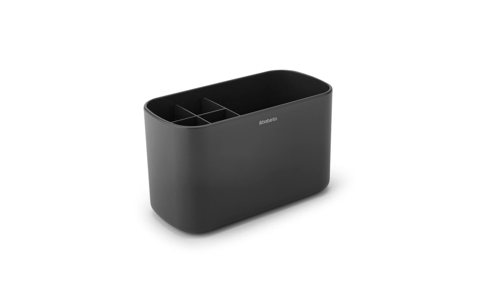 Brabantia Aufbewahrungsbox ReNew – 19,7×9,8×11 cm, Kunststoff, freistehend, Dunkelgrau