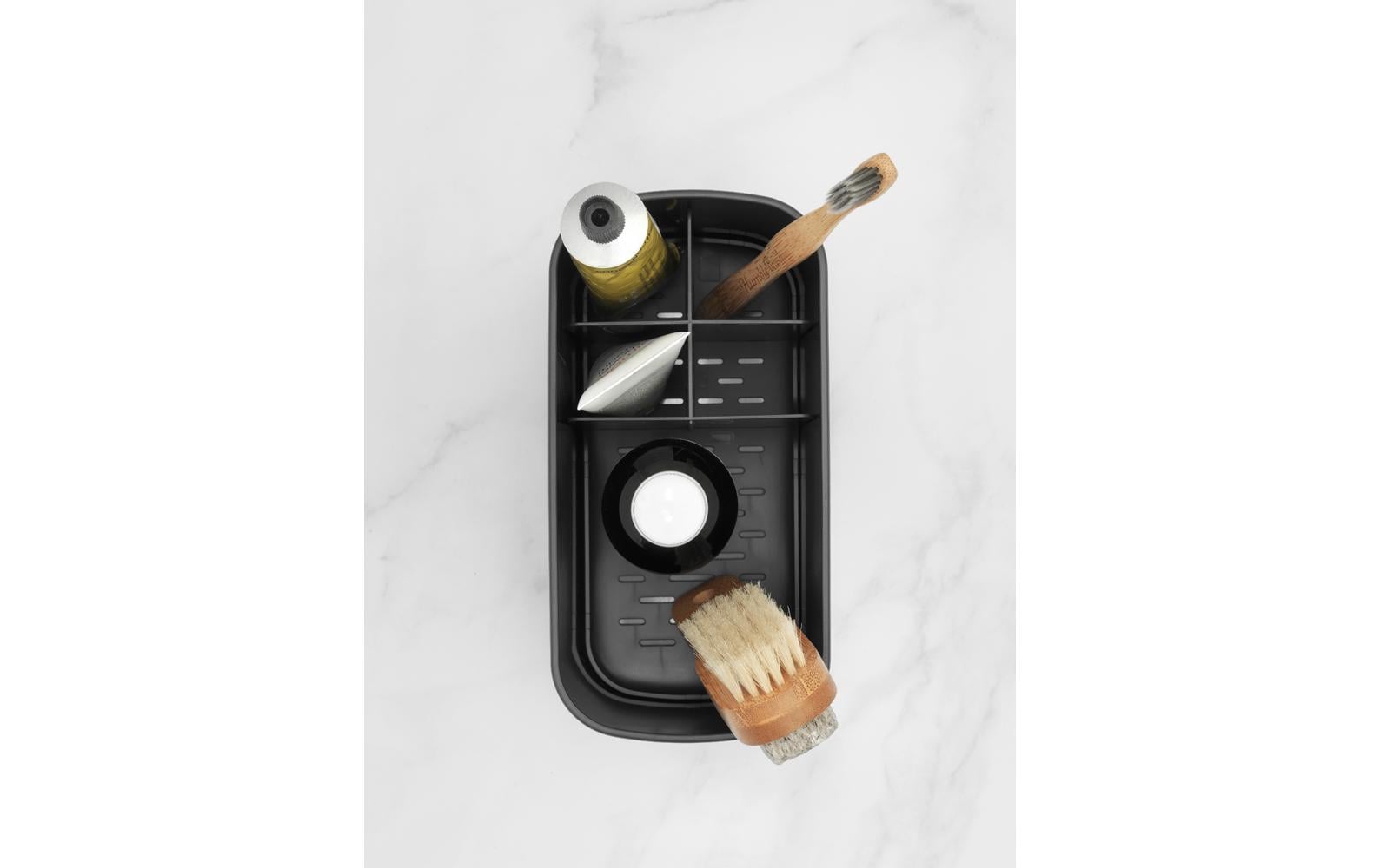 Brabantia Aufbewahrungsbox ReNew – 19,7×9,8×11 cm, Kunststoff, freistehend, Dunkelgrau