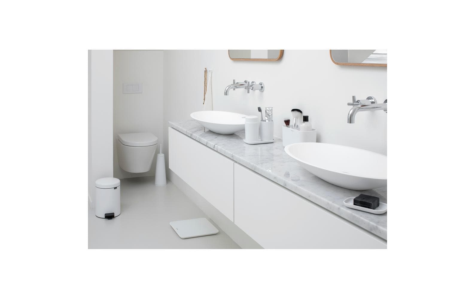 Brabantia Aufbewahrungsbox (Bad) ReNew – Kunststoff, 19,7×9,8×11 cm, Weiss