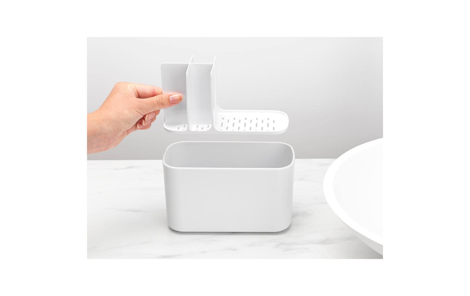 Brabantia Aufbewahrungsbox (Bad) ReNew – Kunststoff, 19,7×9,8×11 cm, Weiss
