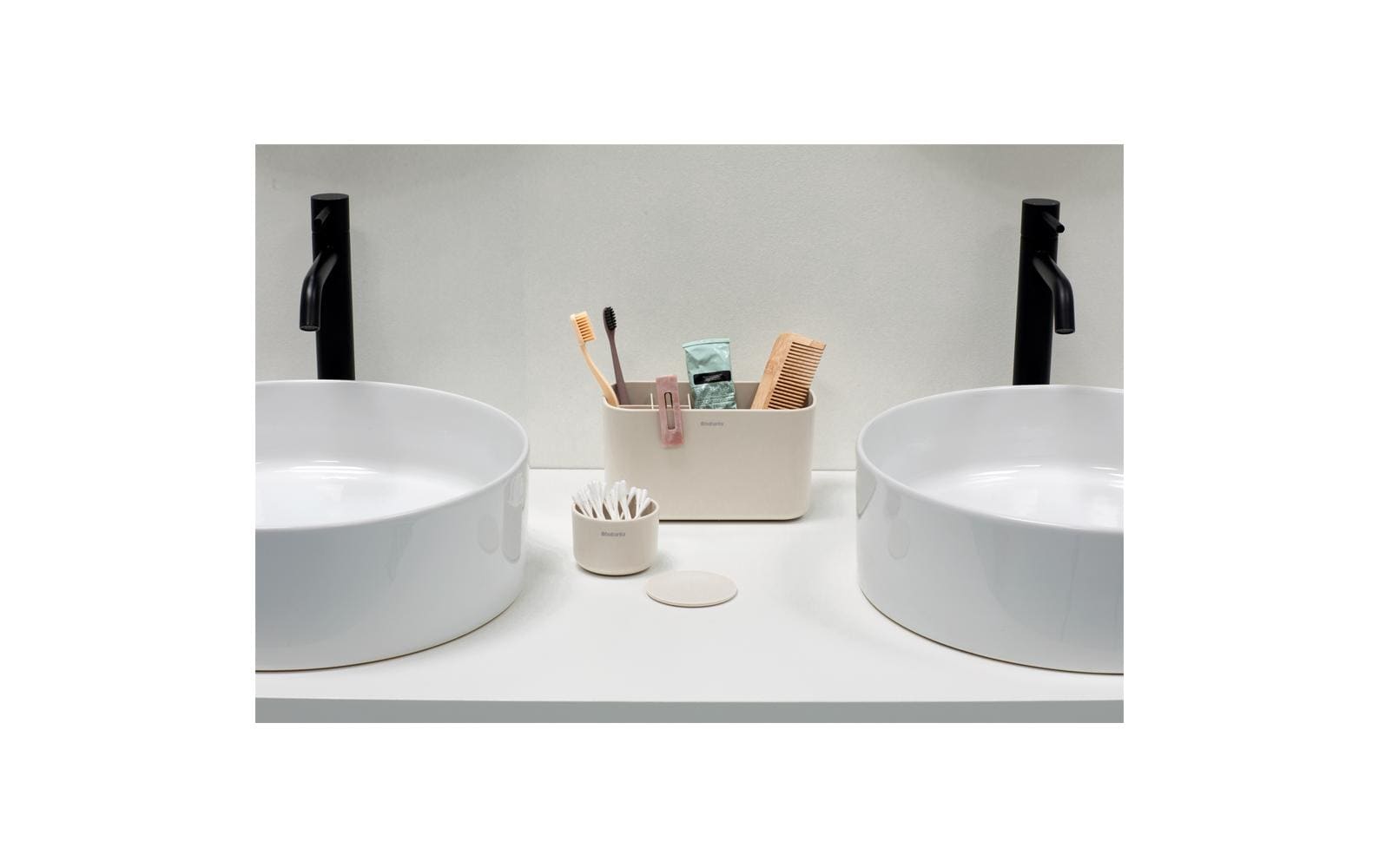 Brabantia Aufbewahrungsbox (Bad) – Kunststoff, 19,7×9,8×11 cm, freistehend, Beige