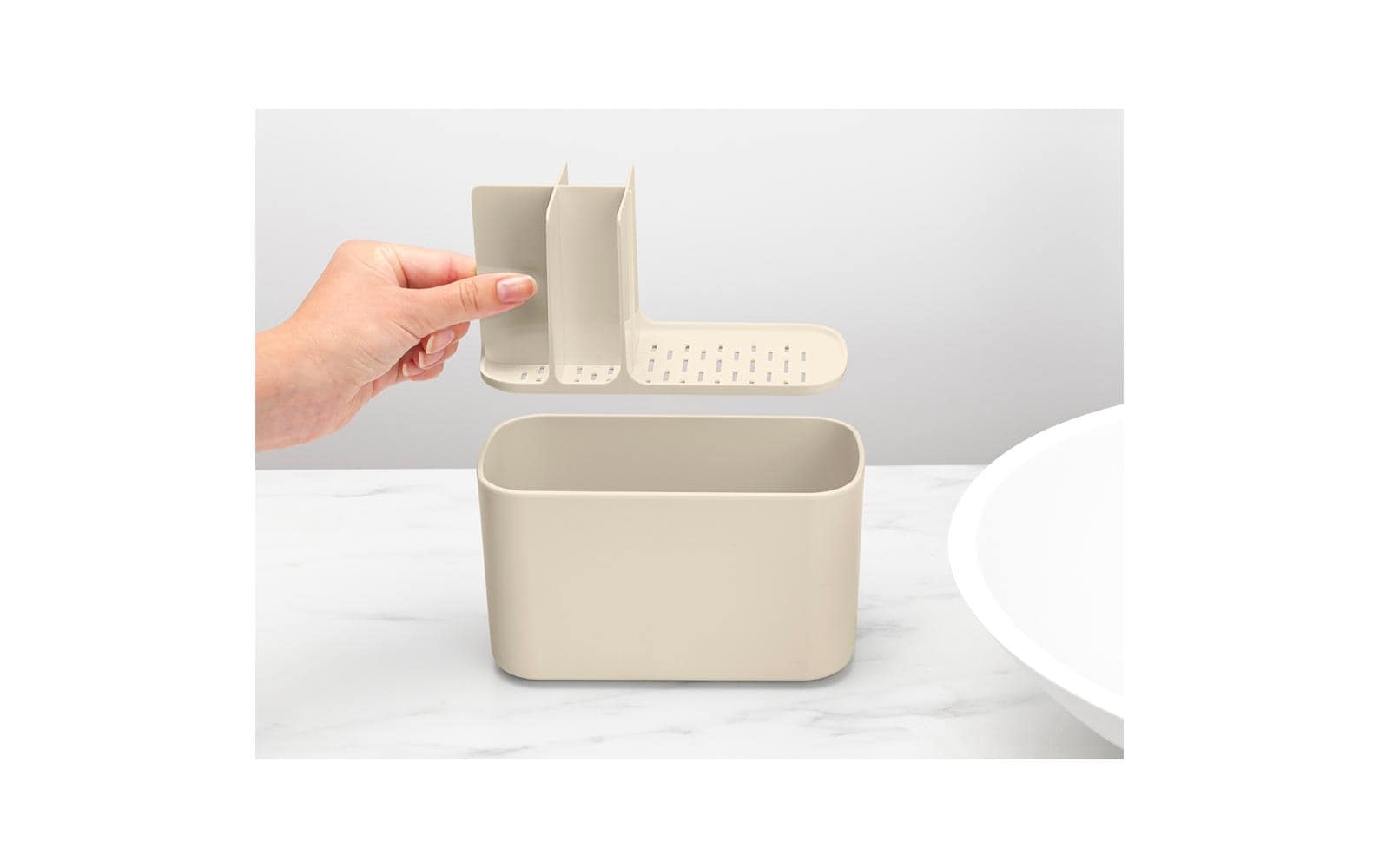 Brabantia Aufbewahrungsbox (Bad) – Kunststoff, 19,7×9,8×11 cm, freistehend, Beige