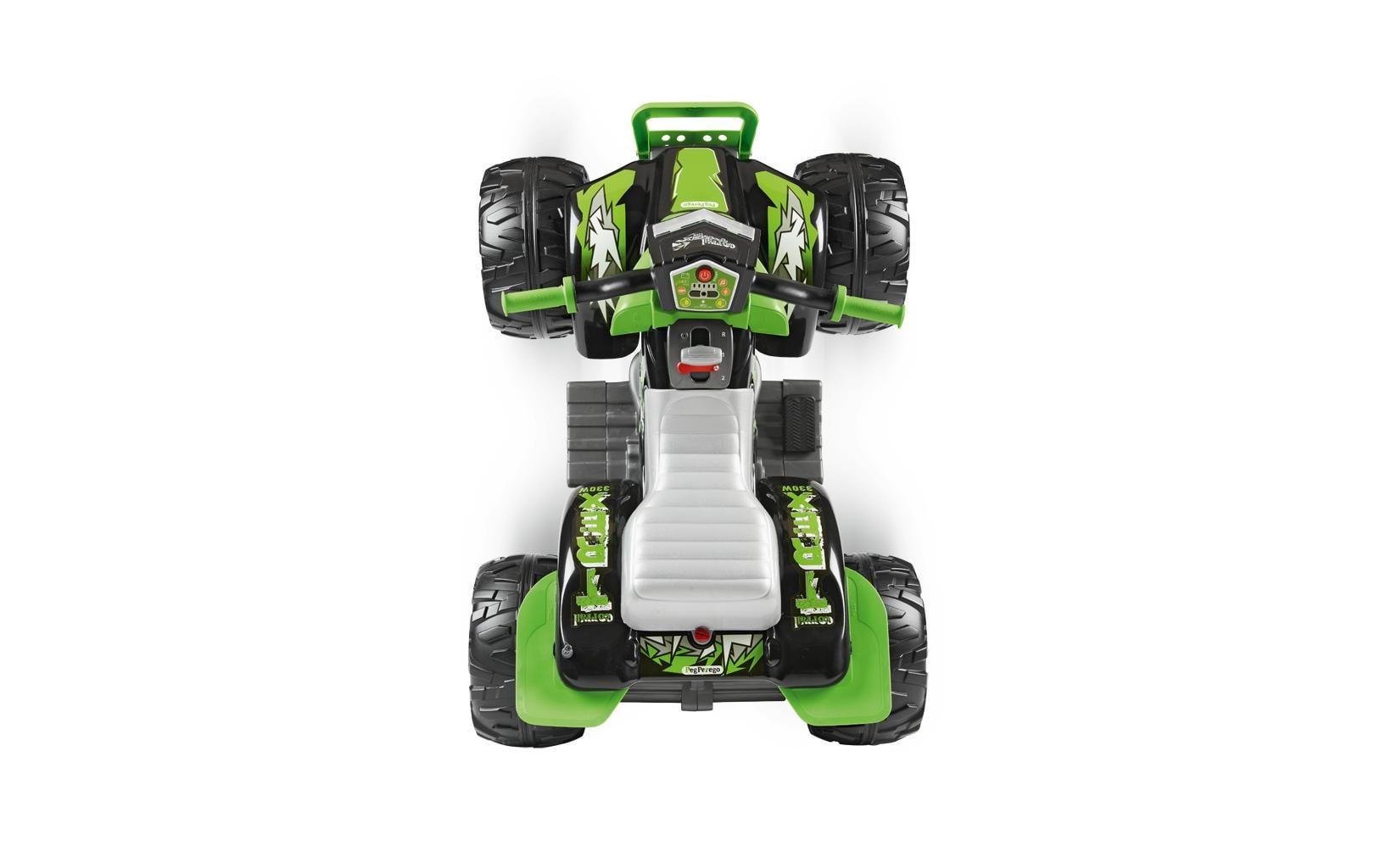 Peg Perego Corral T-Rex 330W 12V – Aufsitz-Quad – 64,5×99,5×65,5 cm – 6,7 km/h, 40 kg – ab 3 Jahren – grün/schwarz