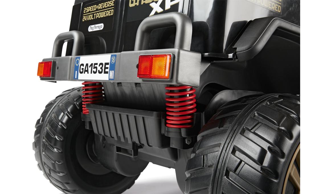Pegperego Gaucho XP 24V Elektro-Kinderauto – 7,5 km/h – 90 × 108 × 131 cm – ab 3 J. – schwarz