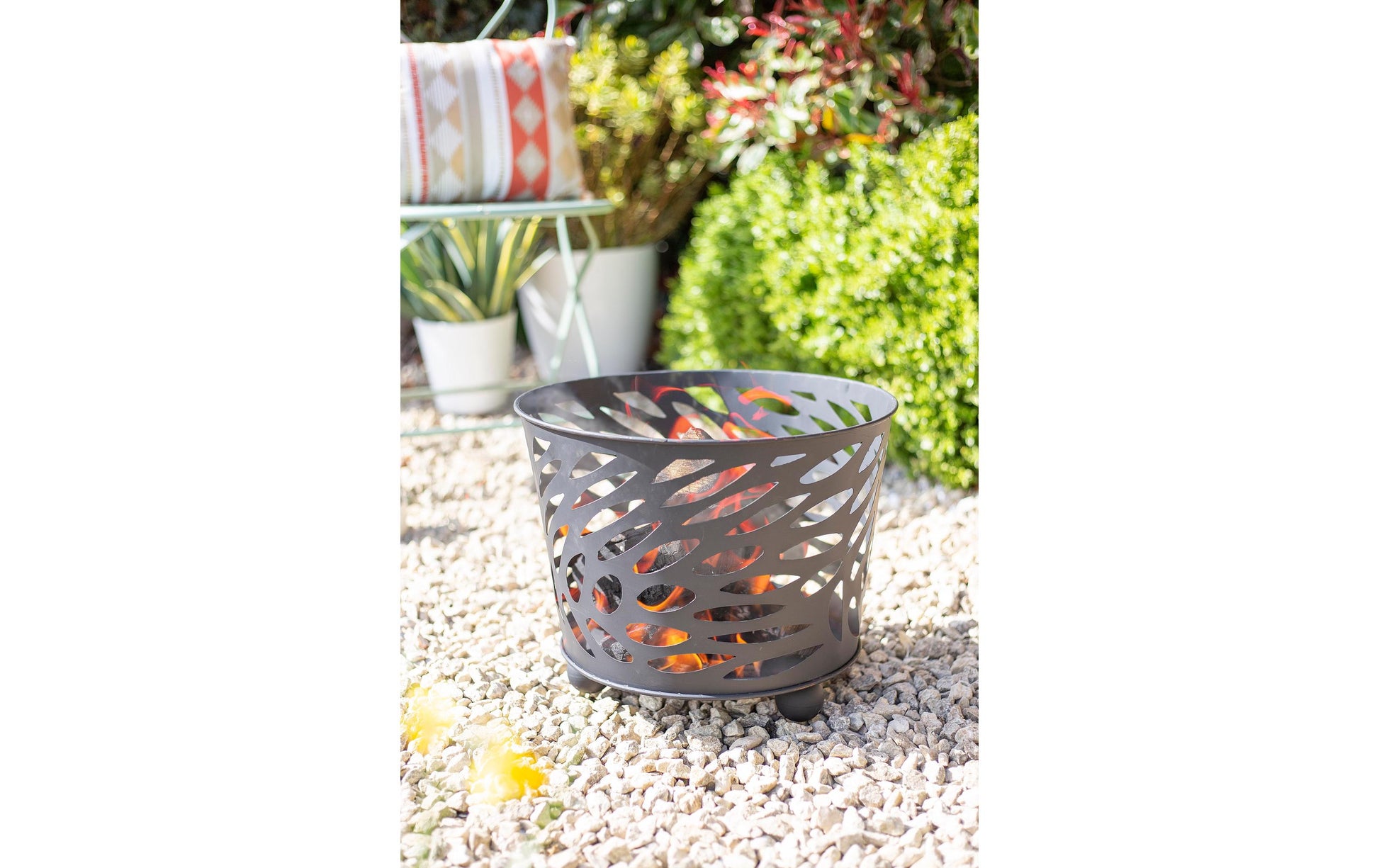 La Hacienda Nami Feuerschale – Ø 39 × 32 cm – Stahl, schwarz