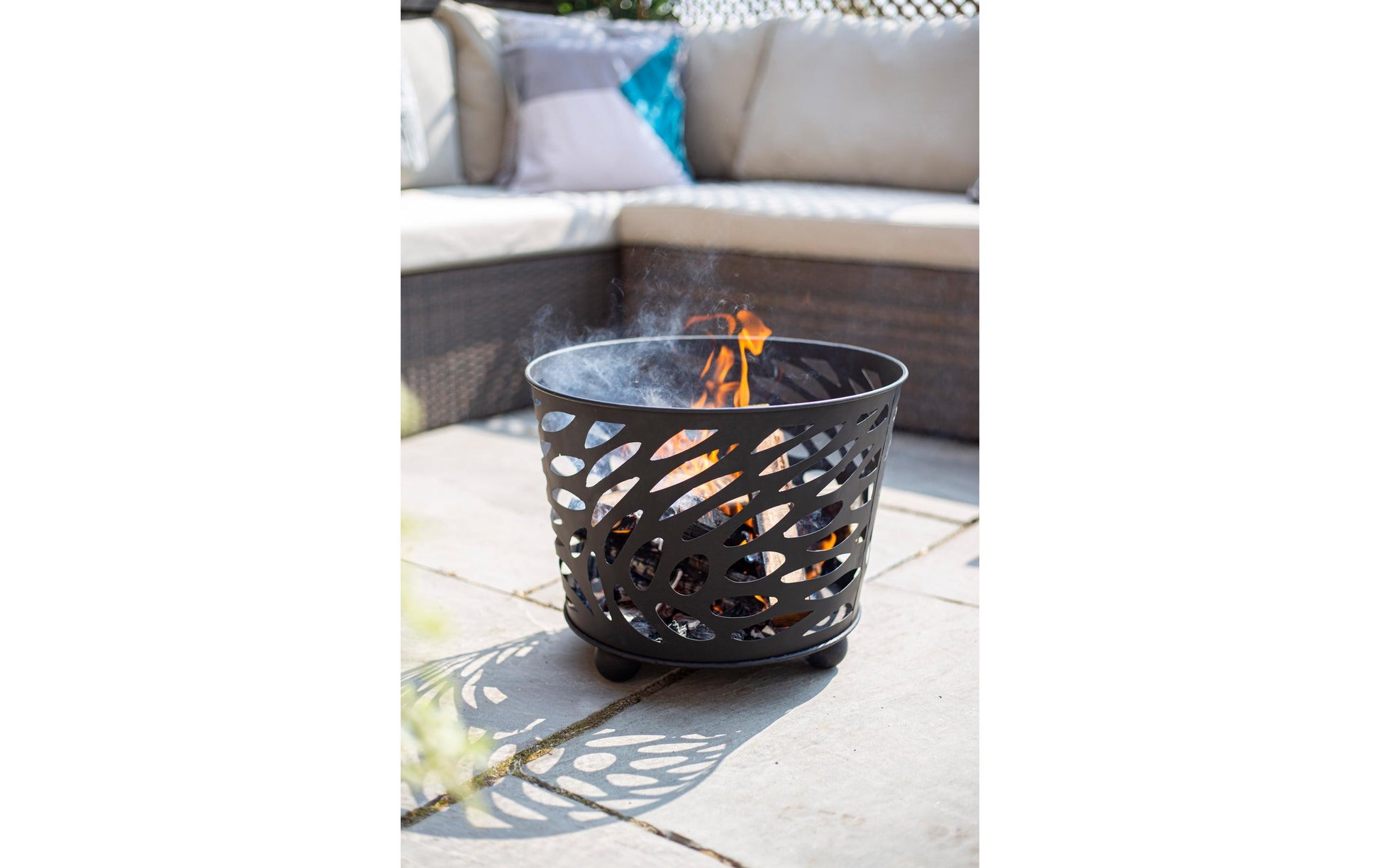 La Hacienda Nami Feuerschale – Ø 39 × 32 cm – Stahl, schwarz
