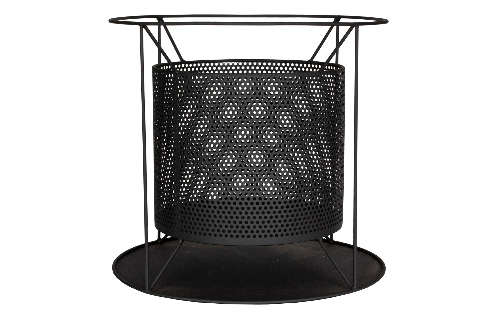 La Hacienda Feuerschale – Ø 44 × 40 cm – Stahl, schwarz
