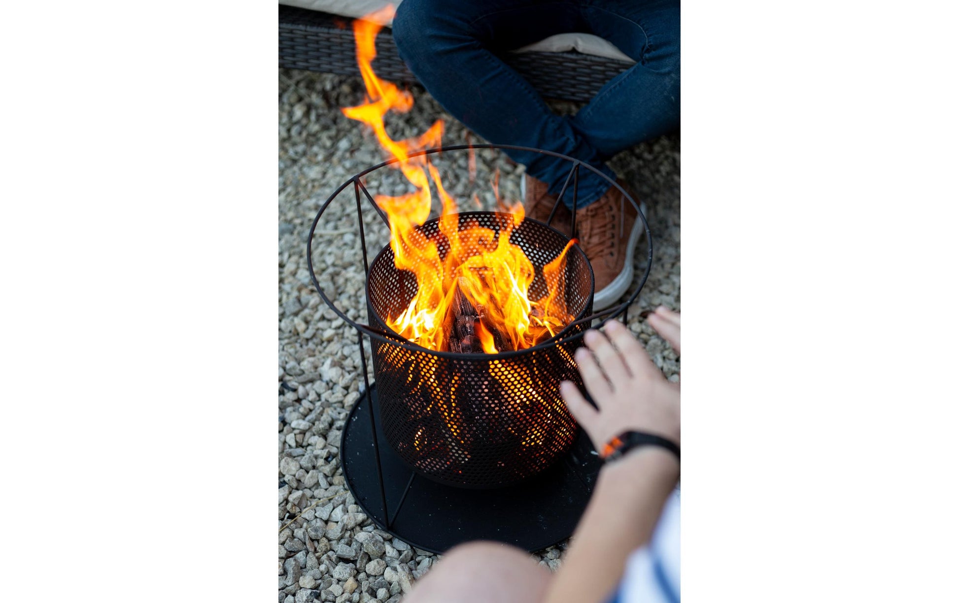 La Hacienda Feuerschale – Ø 44 × 40 cm – Stahl, schwarz