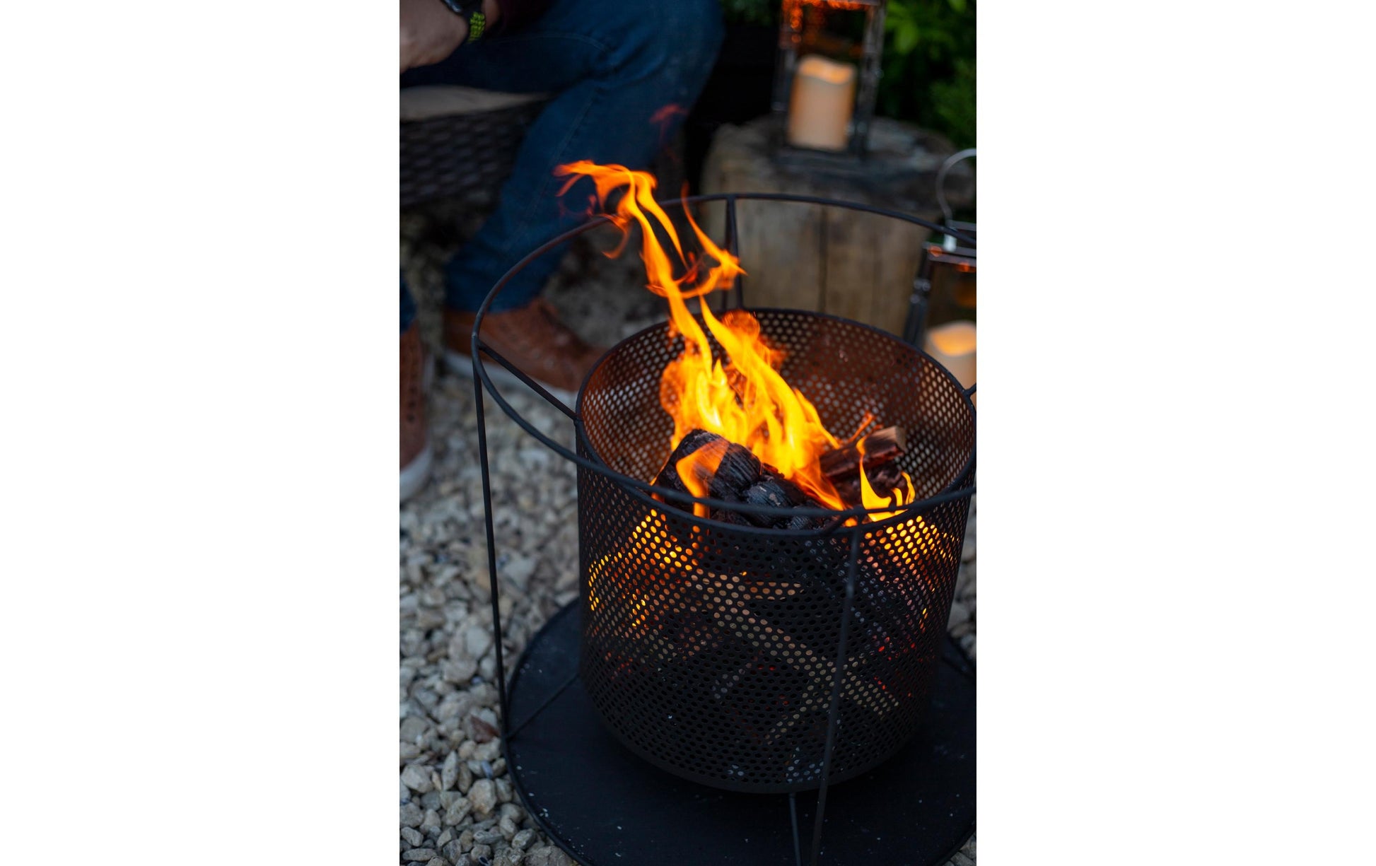 La Hacienda Feuerschale – Ø 44 × 40 cm – Stahl, schwarz