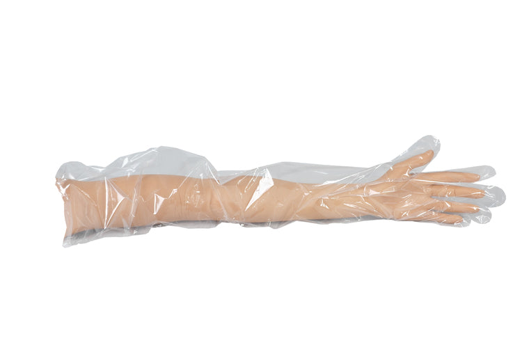 Weitaglove Einweghandschuhe Polyethylen (LDPE), Easy Long – Transparent, Länge 88 cm