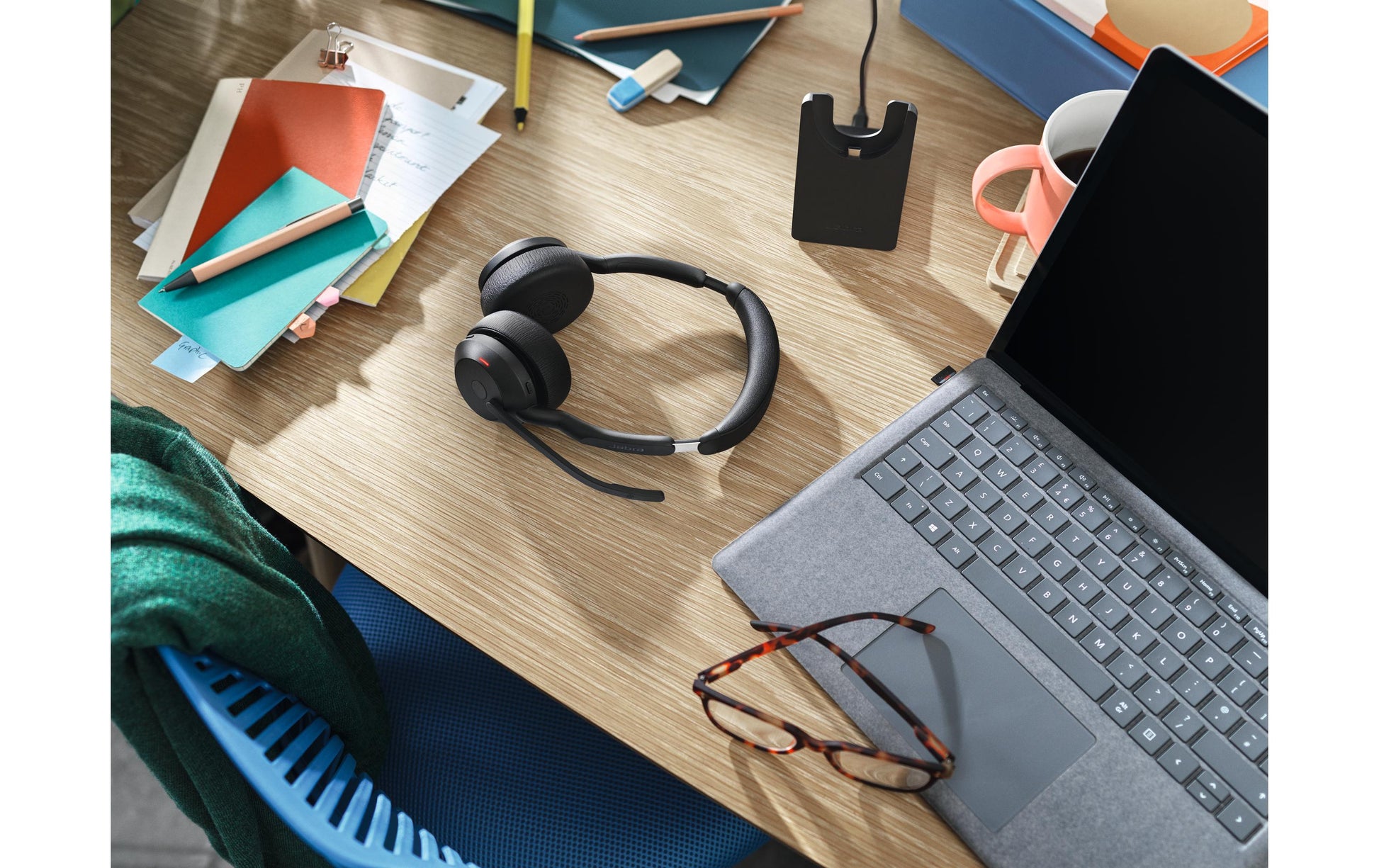 Jabra Evolve2 55 Link 380C – Duo Headset – Bluetooth – für Microsoft Teams