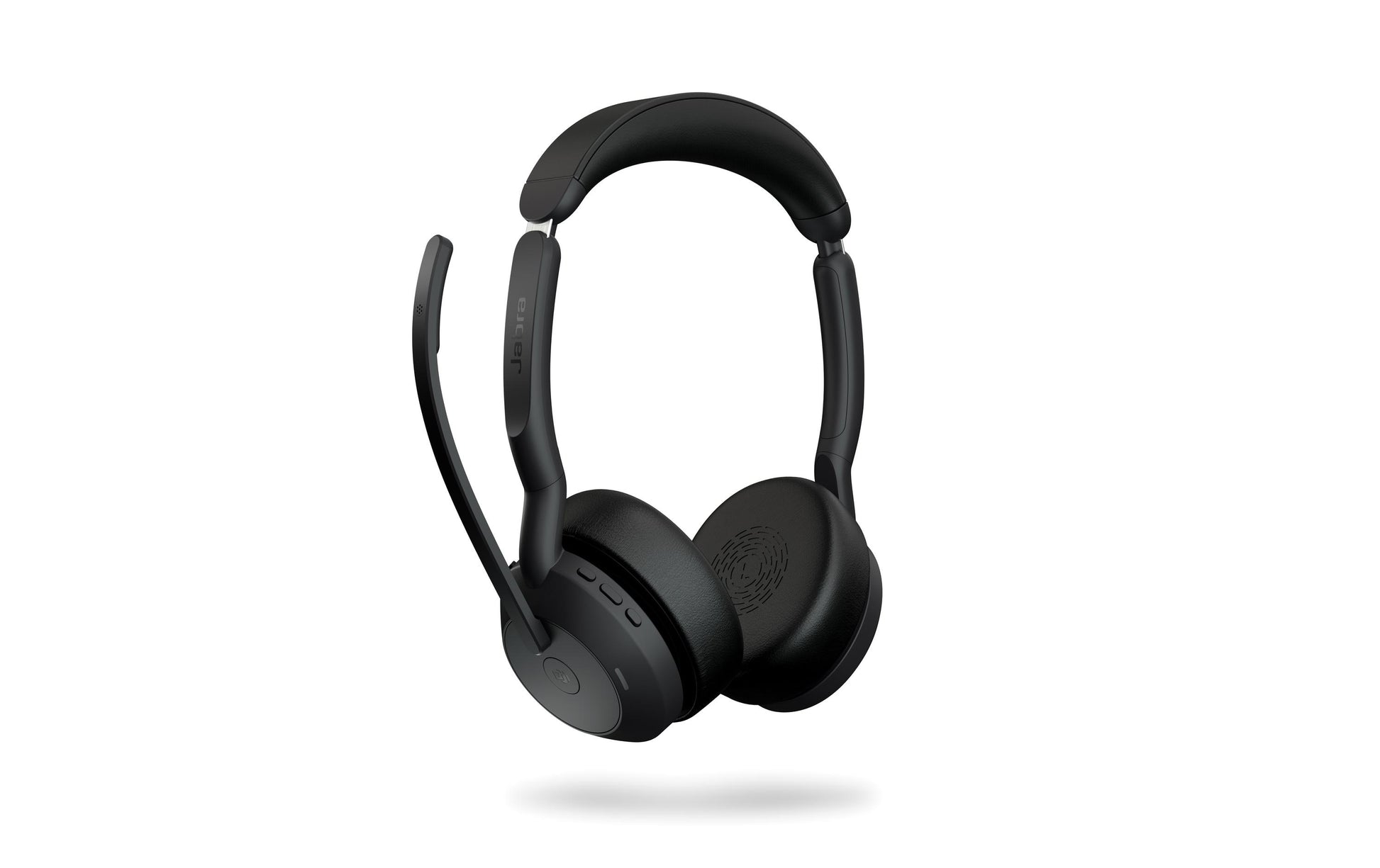Jabra Evolve2 55 Office-Headset – On-Ear, Stereo, BT, ANC, MS Teams zertifiziert, mit USB-A-Dongle, Schwarz
