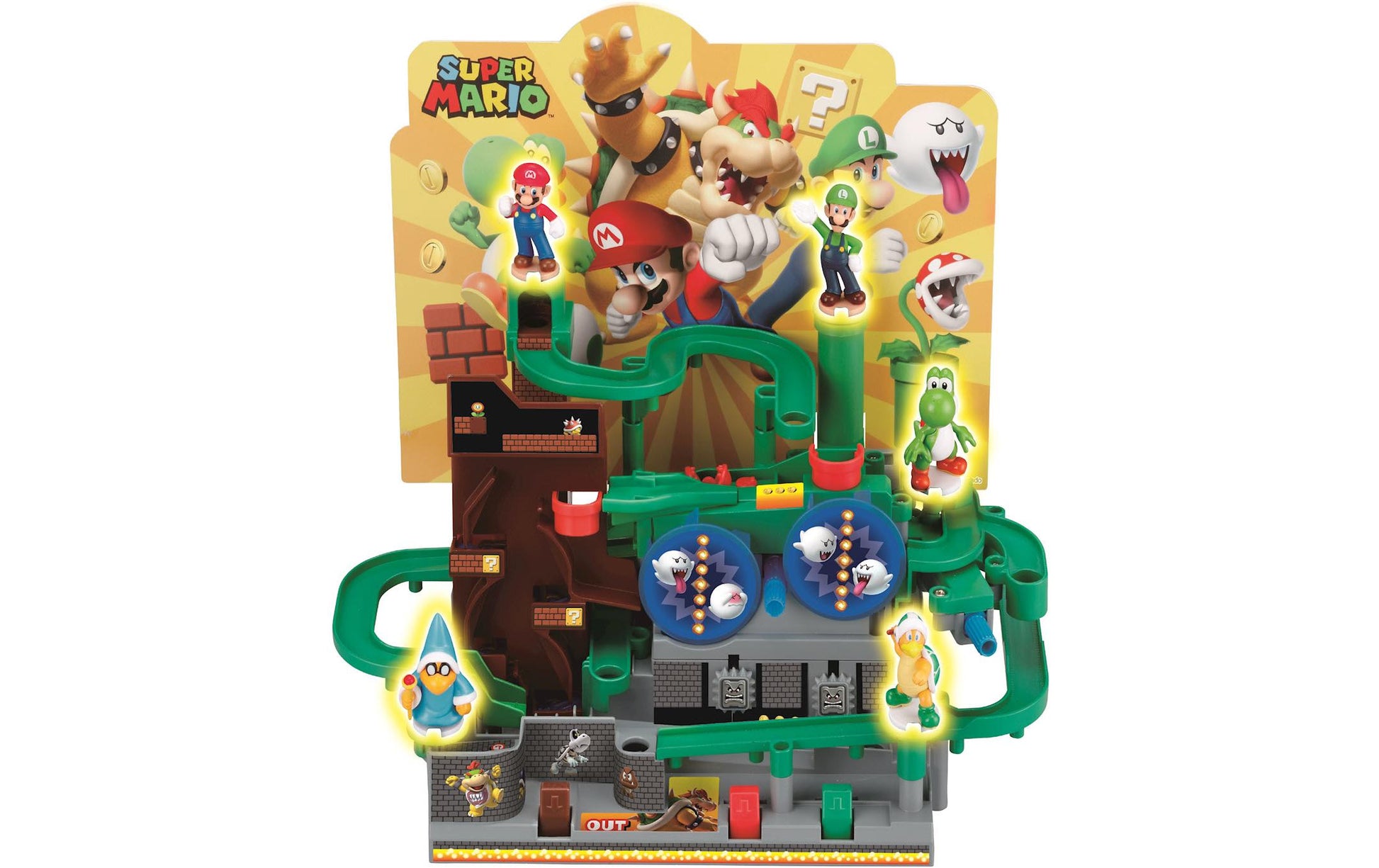 EPOCH Games Super Mario Adventure Game DX – Brettspiel, 1 Spieler, ab 5 Jahren, DE/EN/IT/FR