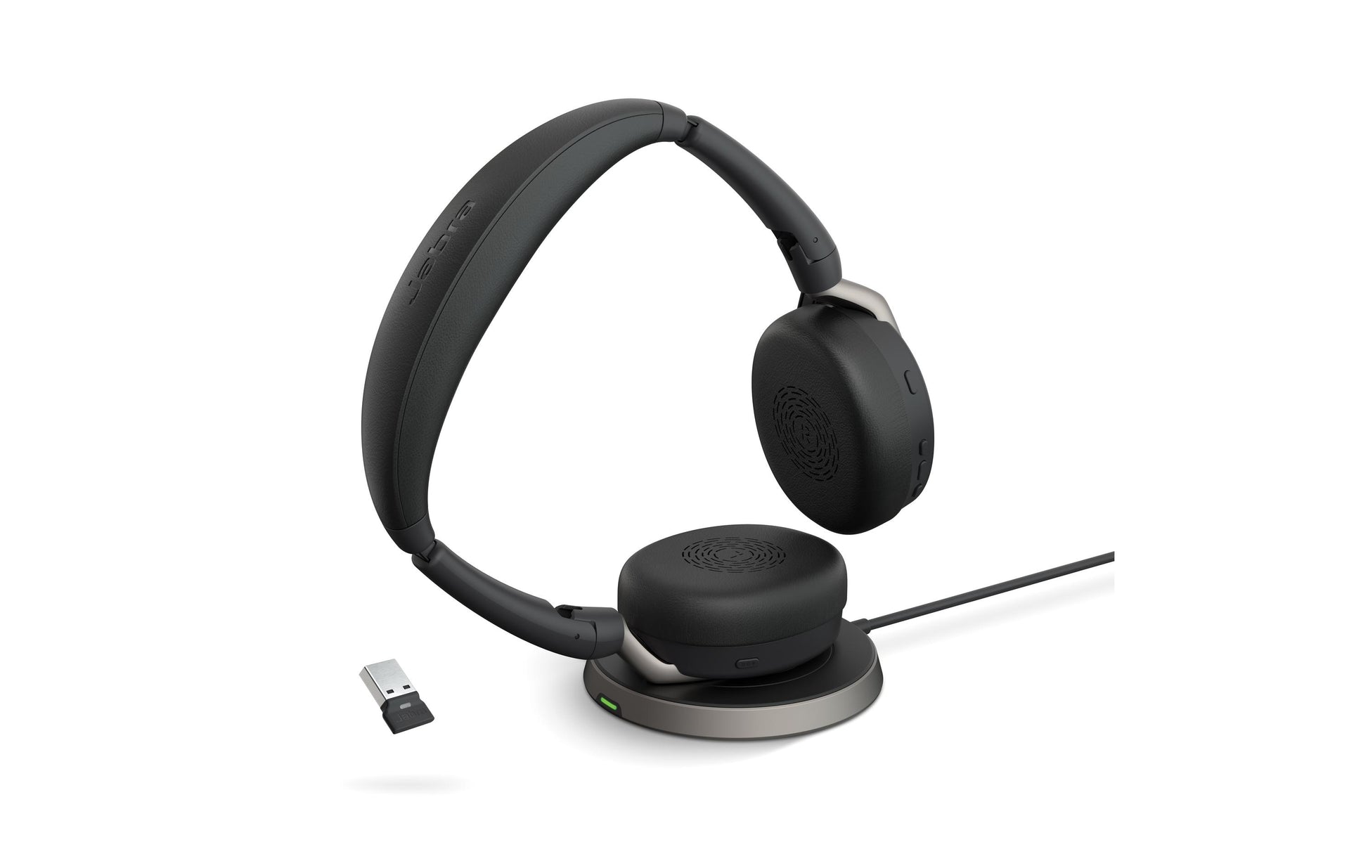 Jabra Evolve2 65 Flex Office-Headset – On-Ear, Kabel + BT, ANC, MS Teams zertifiziert, Schwarz