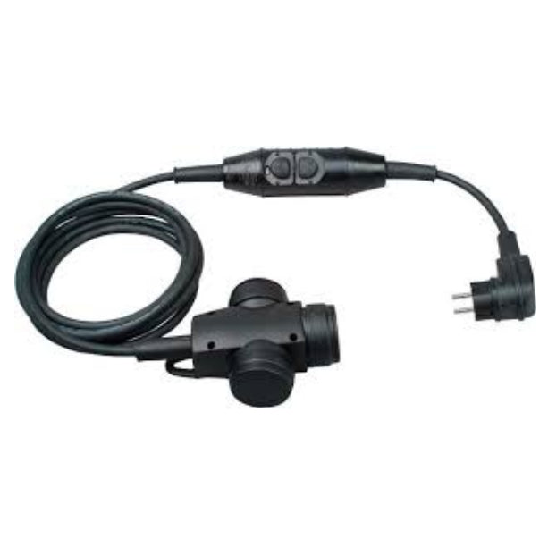 Bachmann Verlängerungskabel – Schuko (Typ E/F) – 3× Schuko, 3 m, IP44, 3×1,5 mm², mit PRCD-S 30 mA