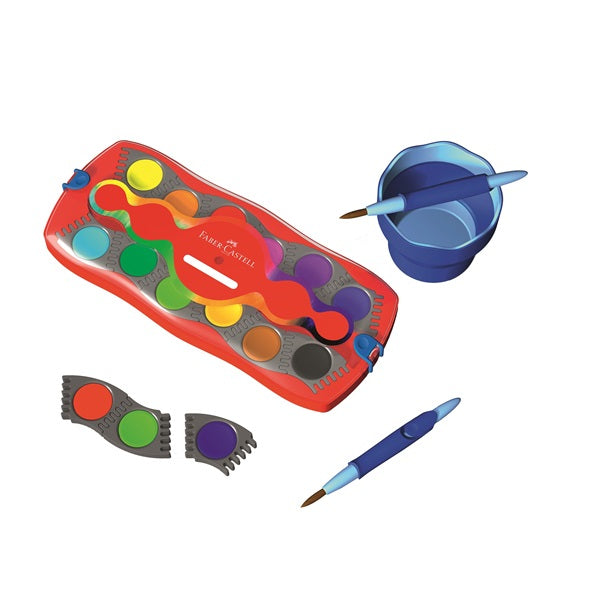 Faber-Castell Deckfarbkasten – 12 Farben, inkl. Deckweiss