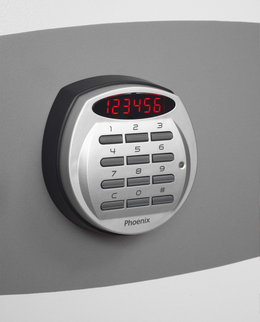 Phoenix Safe Co. Phoenix Feuerschutzbox FIRE FIGHTER FS0444E – Elektronikschloss – 163 l – Feuerschutz 120 min – Weiss