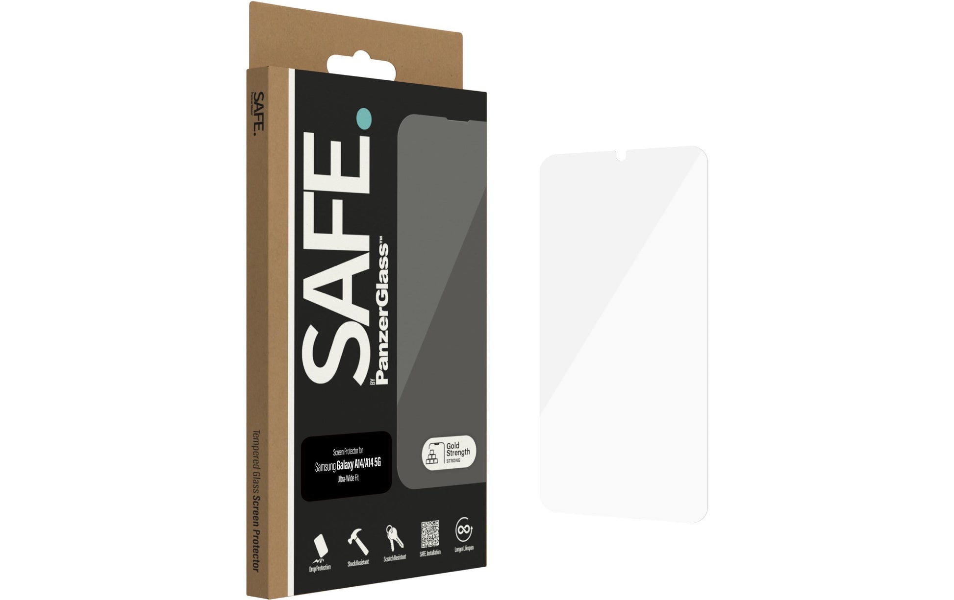 PanzerGlass SAFE. – Displayschutz (Panzerglas), Ultra-Wide Fit – für Galaxy A14 5G/A14